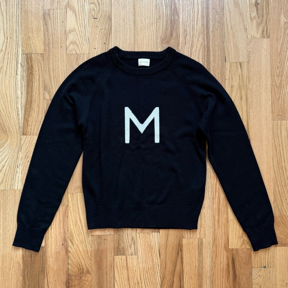 Modiste Wedgewood Letterman Jumper in Black/White